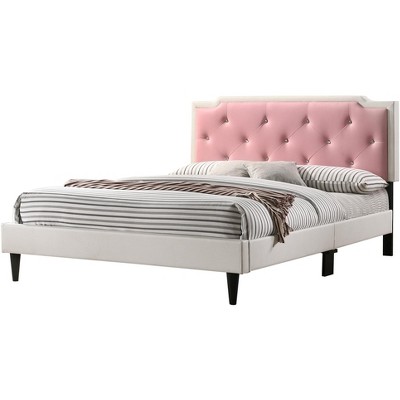 Passion Furniture Deb Jewel And Tufted Full Panel Bed : Target