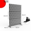 Metal Privacy Screen Outdoor, Freestanding Privacy Wall Panels & Decorative Patio Dividers, Weatherproof Decorative Fence - 2 of 4