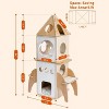 QuestaPack Modern Cat Tree Rocket Shape,54" Wood Cat Tower Multilevel for Indoor Cats - 2 of 4