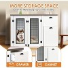 Dog Crate Furniture for for Small to Medium Pets, Wooden Crates with Drawers and Side Cabinets - 3 of 4
