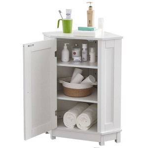 NicBex 31.4 Inch Bathroom Corner Cabinet with Adjustable Shelves for Dining Room,Bathroom,Kitchen - 1 of 4