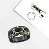 EVERLY JEWELRY | Black Rhodium and Yellow Plated Sterling Silver 2 3/8ct TDW Black Onyx Mens Ring - 4 of 4