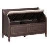 ACEPANO 41.9 in. W Multifunctional Storage Bench with Safety Hinge-Espresso - 4 of 4