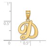 Black Bow Jewelry 14k Yellow Gold, Mimi Collection, Small Script Initial D Pendant - 4 of 4