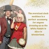 4E's Novelty Jumbo Clock Necklace - 8'' Large  Gold Clock for White Rabbit Alice in Wonderland Costume Prop,  Tea Party & Rapper Dress Up - 4 of 4