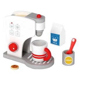 Toyster’s 6-Piece Wooden Coffee Maker Playset Pretend Play Kitchen Toys For Boys And Girls - 1 of 3
