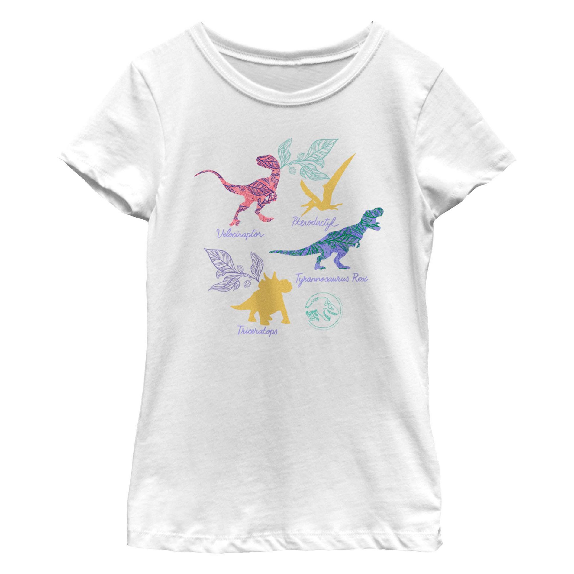 Girl's Jurassic World Botanical Dinosaurs T-Shirt