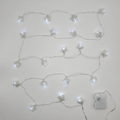 Lumabase Battery Operated String Lights with 20 Silver Stars