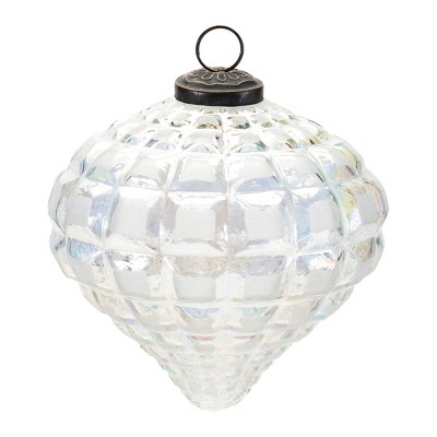 Iridescent Onion Glass Ornaments – Set of 4