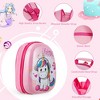 Costway 2 Pcs Kids Luggage Set 12” Backpack & 16” Kid Carry On Suitcase for Boys Girls Pink - 4 of 4