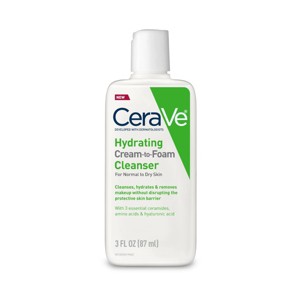 CeraVe Hydrating Cream-to-Foam Face Wash - 3 fl oz - 1 of 4
