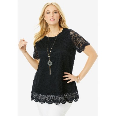 Jessica London Stretch Lace Tunic