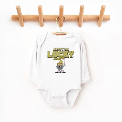 The Juniper Shop Happy Go Lucky Pot Of Gold Baby Long Sleeve Bodysuit
