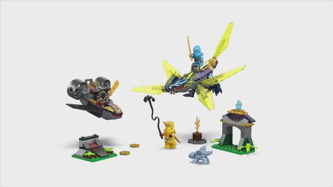 LEGO NINJAGO Nya and Arin&#39;s Baby Dragon Battle Building Toy 71798, 2 of 8, play video