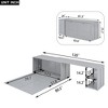 NicBex Queen Size Murphy Bed Desk Wooden Queen Bed Frame Morden Hideaway Bed with Rotatable Desk and Open Storage Shelf for Apartment - 2 of 4
