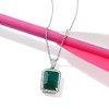 Ross-Simons 4.40 Carat Emerald and .24 ct. t.w. Diamond Pendant Necklace in Sterling Silver - 3 of 4