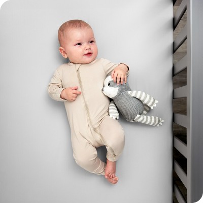 Cloud Grey and White Microfiber Crib Sheets Set - 2 Pack