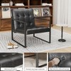 CAVINAS PU Leather Accent Chair, Classic Living Room Chairs with Metal Frame, Reading Chair for Living Room - 2 of 4
