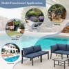 COWLOWN Pieces Blue Patio Furniture Set, Outdoor Conversation Sets, Outdoor Sectional Furniture for Backyard, Balcony - 2 of 4