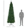 9' Artificial Pencil Christmas Trees, with Auto Open, Steel Base, Pine Needles - 3 of 4