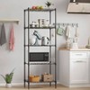Metal Frame Storage Shelves 5 - Tier Wire Shelving Heavy Duty Black Kitchen Garage Shelf with Leveling Feet 12x17x48 Inches - 2 of 4