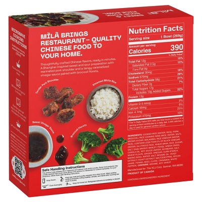 MiLa Sweet and Sour Pork Rice Bowl - 9.5oz