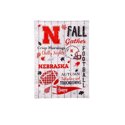 Evergreen University of Nebraska Garden Flag 12 x 18 Inches Indoor Outdoor Decor