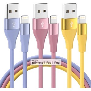 MAGIC JOHN 3Pack 10 FT Apple Cable for iPhone 14 13 12 11 Pro Max XR XS X 8 7 6 Plus SE iPad and More - 1 of 4