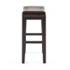 GDFStudio Carlsbad Contemporary Bonded Leather 26" Backless Counter Stools with Nailhead Trim (Set of 2), Brown - 4 of 4