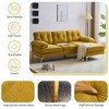 83" Modern Velvet Upholstered Sectional Sofas Couch-ModernLuxe - 3 of 4