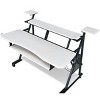 CAVINAS Home Office Desk Morden Music Desk with Shelves, Keyboard Tray and Hooks for Work - 4 of 4