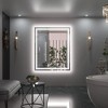 Keonjinn LED Bathroom Vanity Mirror, Front Light & Backlit, 3 Color Temperatures, Anti Fog, Double Lights Strips - 2 of 4