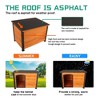 44"Dog House Outdoor & Indoor Wooden Dog Kennel for Winter with Raised Feet Weatherproof for Large Dogs(Gold red and black) - 4 of 4