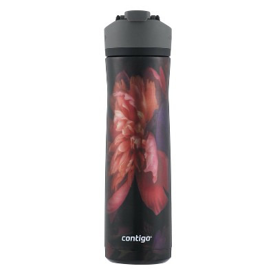 Contigo 24oz Cortland Chill Stainless Steel Water Bottle Night Flower