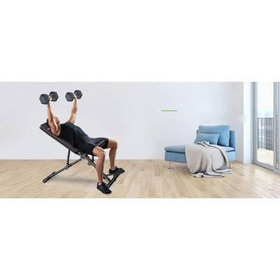 SogesHome Folding Workout Bench Adjustable Dumbbell Bench Incline Weight Bench Portable Fitness Bench Multi-Functional Strength Training Bench Abdominal Hyper Back Extension Bench NSDUS-PSBB004