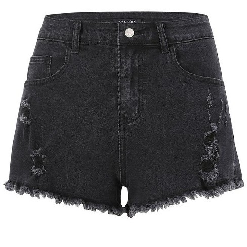 Black jean shorts target best sale