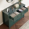 Green 6 Drawer Dresser for Bedroom, Large Dresser with Deep Drawers & Metal Knobs, Modern Wooden Chests of Drawers for Entryway, Hallway - 4 of 4