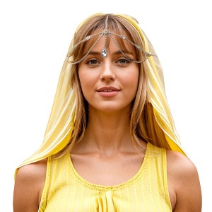 Unique Bargains Bohemia Rhinestone Headpiece Silver Tone 1 Pc - 1 of 4