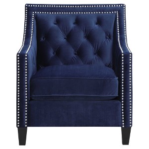 Teagan Accent Chair - Navy - Picket House Furnishings, Blue
