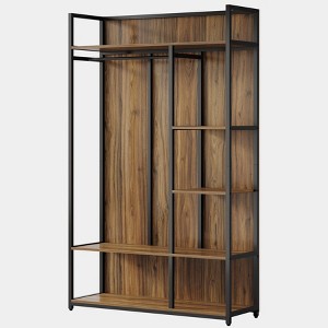 Tribesigns Freestanding Clothes Rack, 78.7" H Industrial Garment Rack with Backboard, 5-Tier Clothing Rack Wardrobe Closet Organizer for Bedroom - 1 of 4