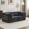 Whisen Modern Compression Loveseat, Convertible Floor Sofa Bed,DIY Boneless Modular Sectional Couch, No Assembly Required - 2 of 4