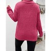 Women Plus Size Casual Knit Sweater Lapel v Neck Solid Color Tops Lightweight Long Sleeve Blouses - 4 of 4