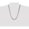 Black Bow Jewelry Men's 11mm, Sterling Silver Solid Flat Curb Chain Necklace - 2 of 4