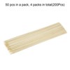Unique Bargains Natural Bamboo Barbecue Skewers Sticks Cocktail Picks 200 Pcs - 3 of 4