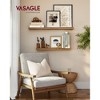 VASAGLE Set of 2 Floating Wall Shelves - Rustic Brown - Display Shelves for Picture Frames - Living Room, Kitchen - 3 of 4