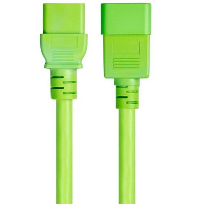 Monoprice Power Extension Cable / Cord - 8 Feet - Green | 12AWG 20A (IEC 60320 C19 to IEC 60320 C20)