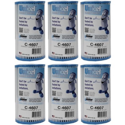 6) Unicel C-4607 Coleco Krystal Klear Intex A or C Replacement Filter Cartridges