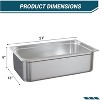 Commercial Grade 6-Pack Stainless Steel Pans, 2.5-Inch Deep Steam Table Pans for Catering and Buffets, Kitchen Food Containers - 2 of 4