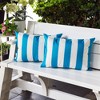TopComfy Support Pillow Stripe Design Outdoor and Indoor Water Resistant Fabric for Patio Use, Blue, 17"*17"*10" - 2 of 4