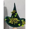 Halloween Ball Party Hat Witch Hat Wizard of Oz Simulation Flower Dress up Accessories Green Magic Hat - 2 of 4